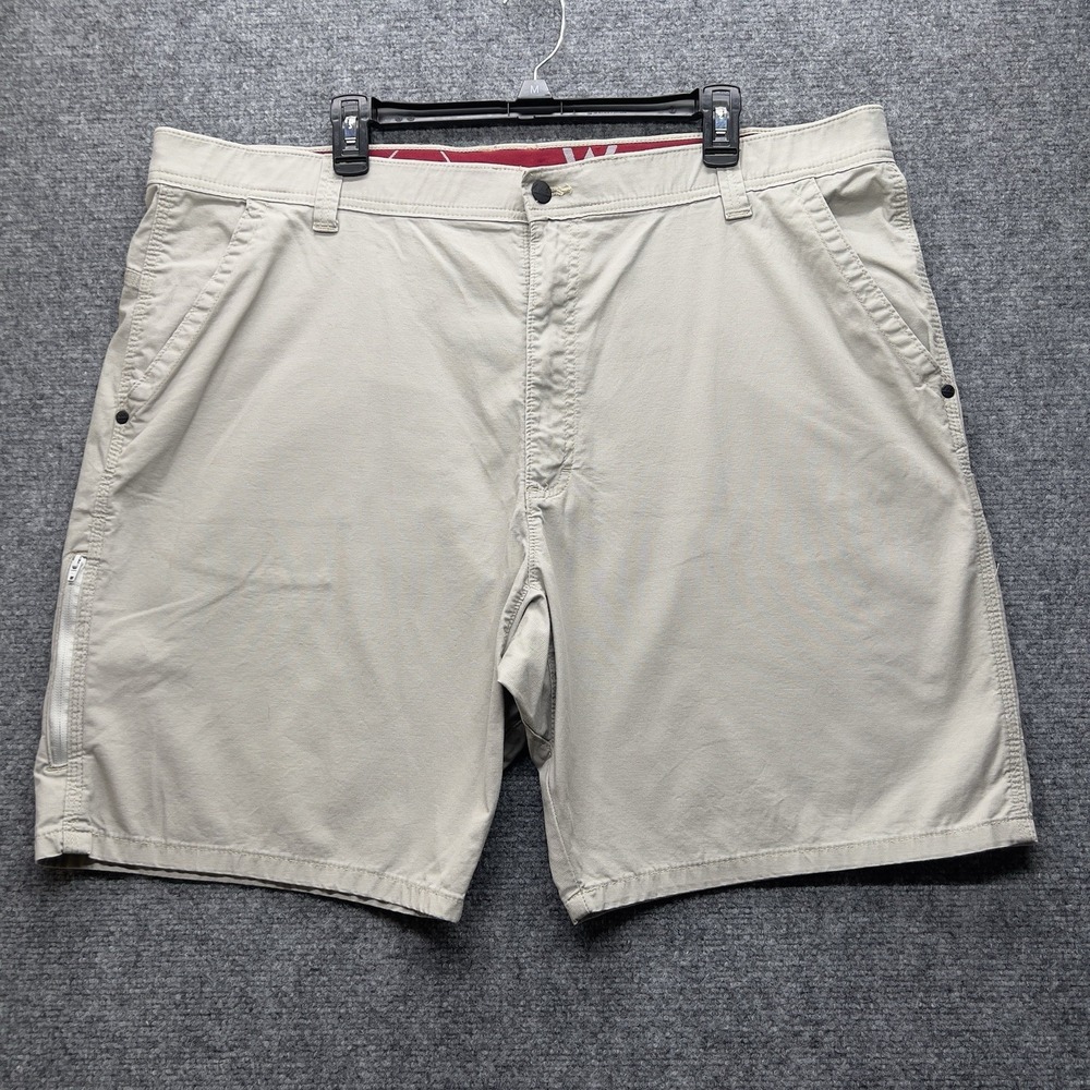 Wrangler All Terrain Gear Shorts Mens 42 Cargo Khaki Stretch Outdoor Hiking